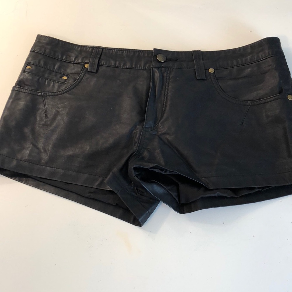 NWOT Free People Vegan Leather Shorts